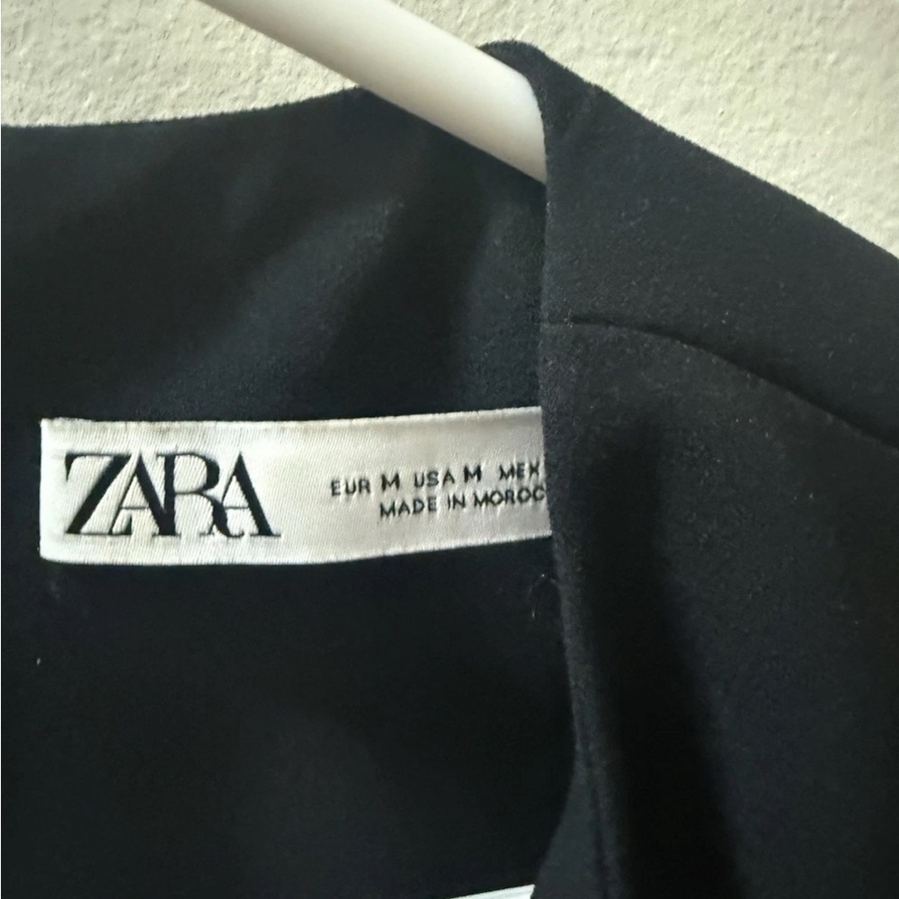 Zara Classic Black Dress Sz M party event dinner wedding trendy - Picture 2 of 6